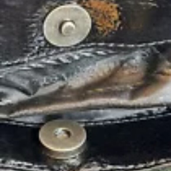 Simply Vera Vera Wang Purse Handbag Green Croc Print Faux Leather Pockets - Picture 6 of 7